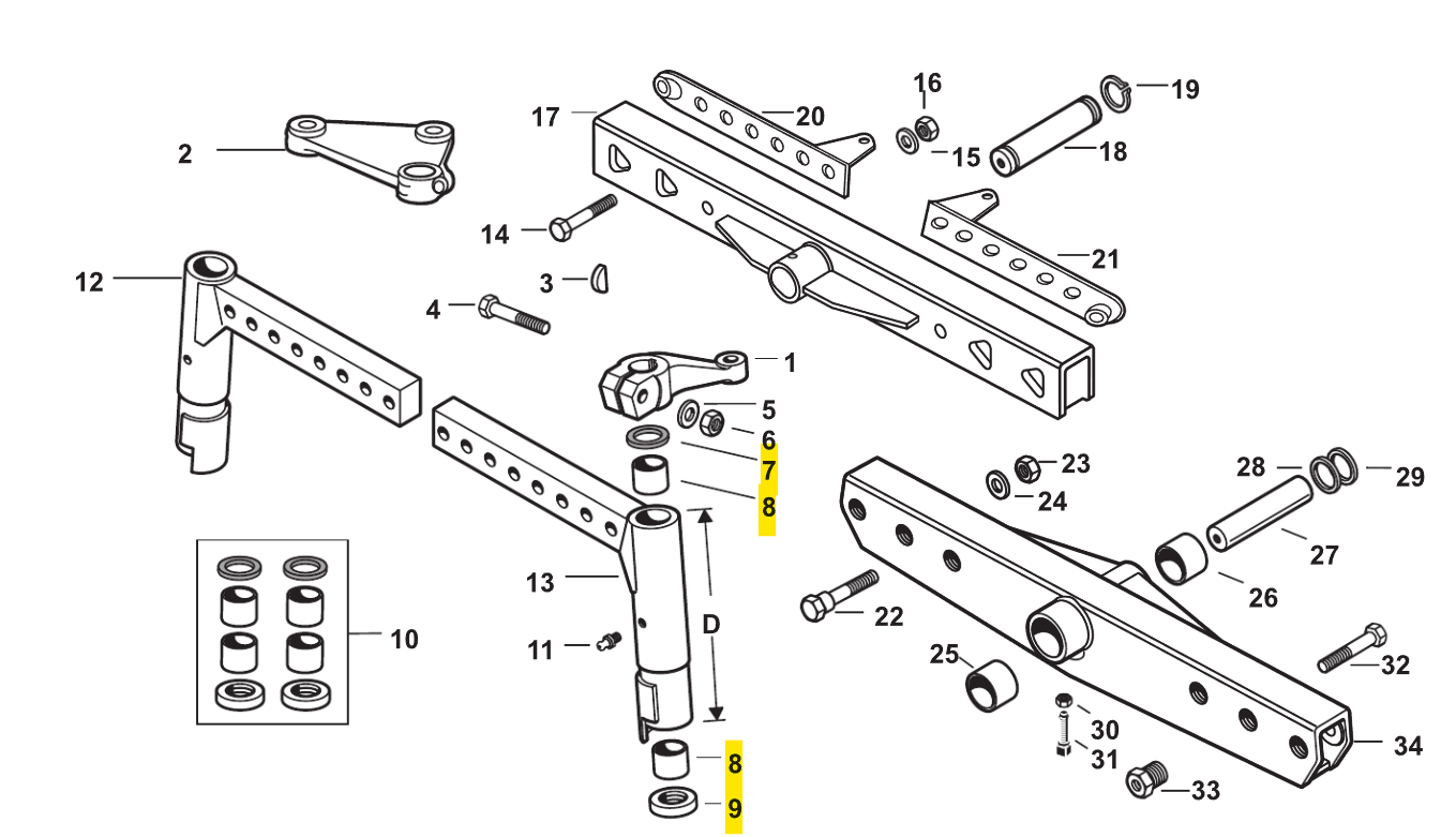 S.40218 front axle repair kit