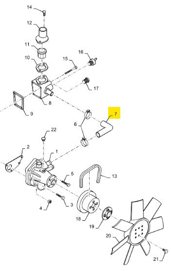 Water Pump By-Pass Hose SBA145536051